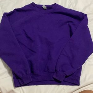 plain purple crew neck